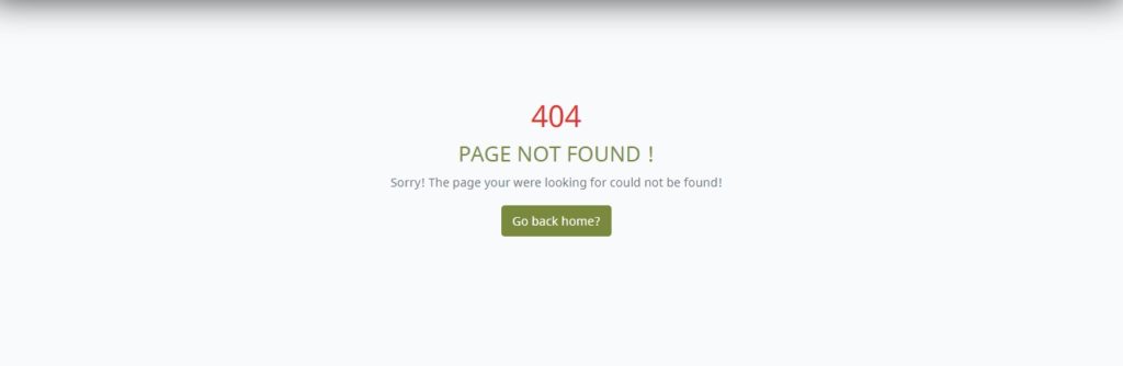 customize laravel 404 page not found