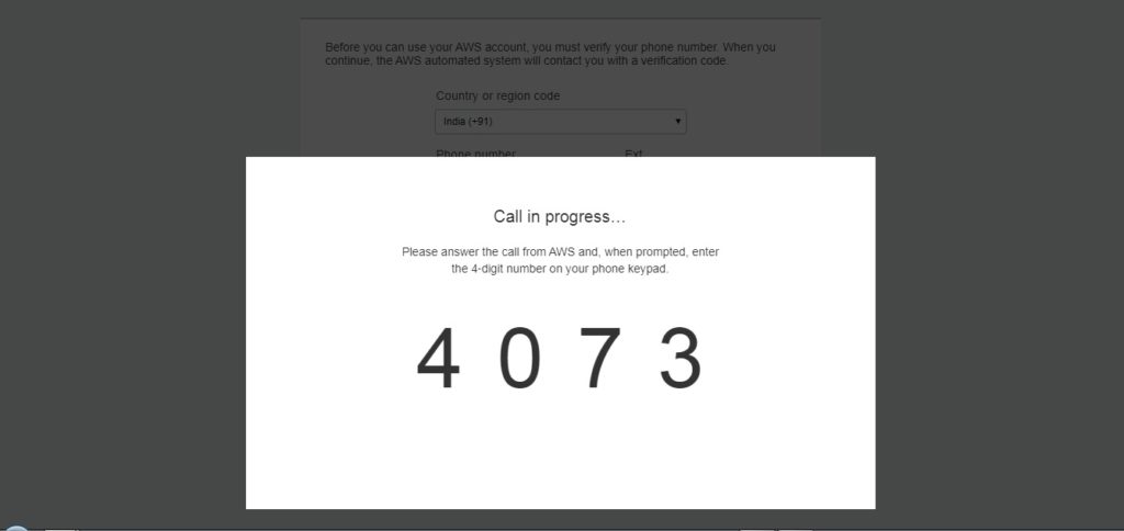 Verify phone number amazon web services
