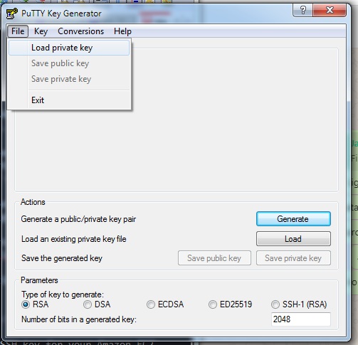 convert pem file to ppk file putty generator
